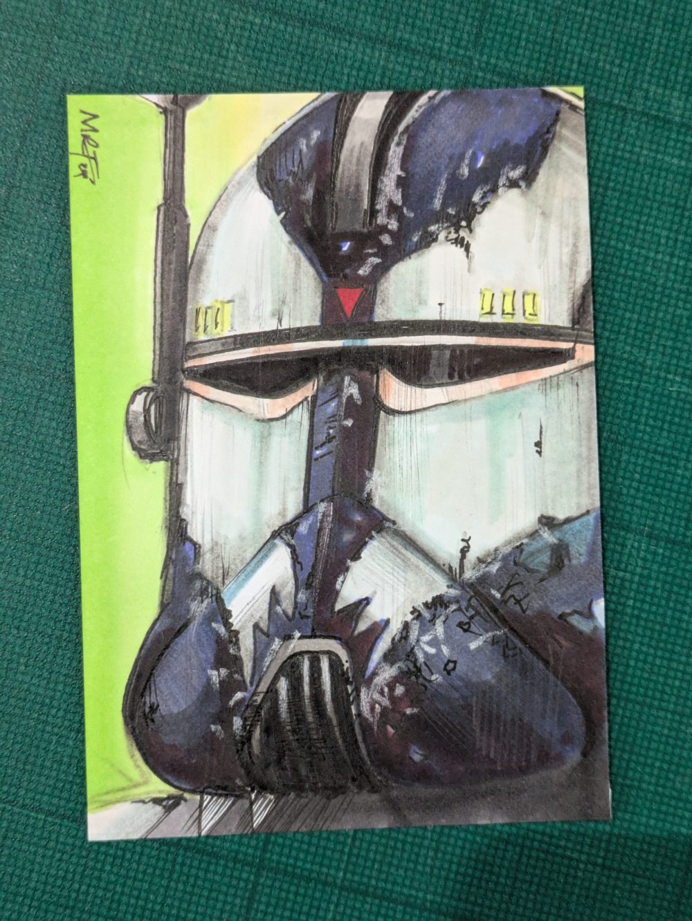 Commander Wolffe sketch card - Image 6