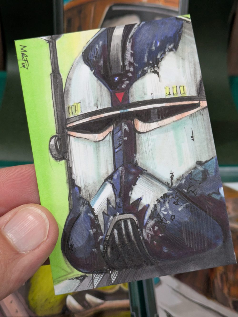 Commander Wolffe sketch card - Image 3