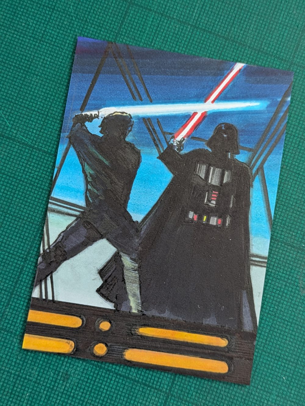 Vader & Luke Duel sketch card - Image 5